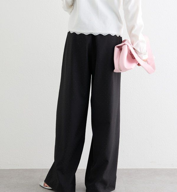  「ラインストーンWベルトパンツ」|チノ|