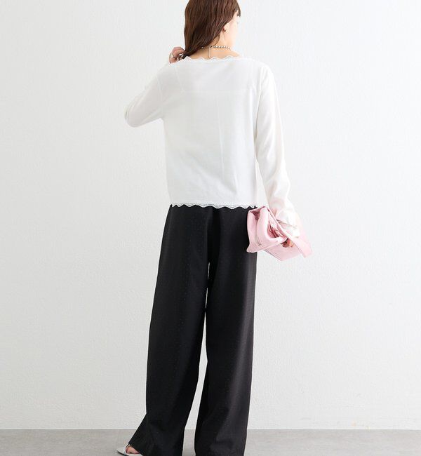  「ラインストーンWベルトパンツ」|チノ|