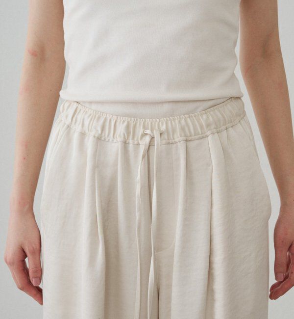  「サテンワイドイージーパンツ」|チノ|
