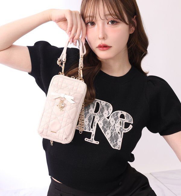  「リボンチャーム付きスマホショダー」|ショルダー・メッセンジャー|