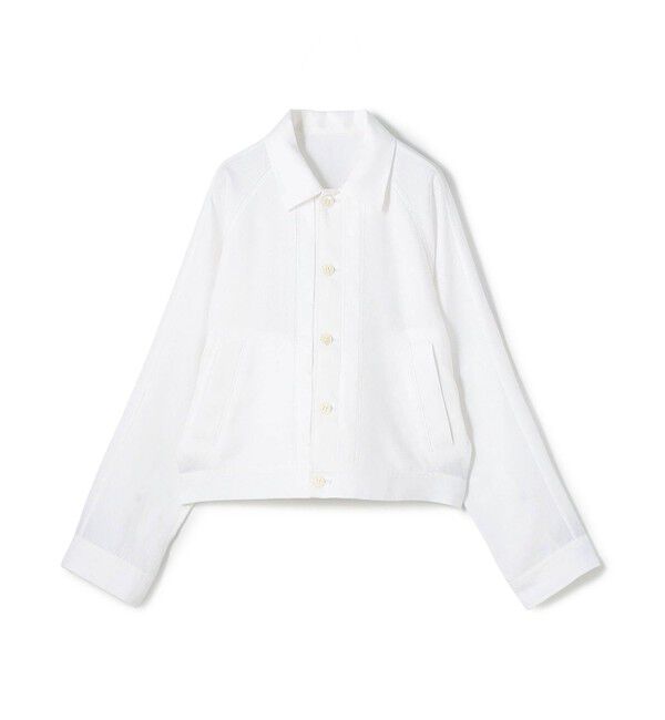 GALERIE VIE「フレンチリネン プリーテッドジャケット」|ブルゾン・スタジャン|11 ホワイト