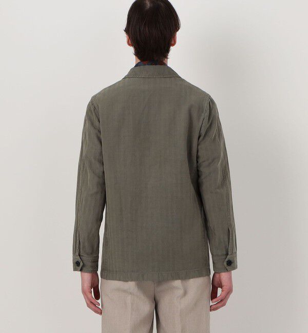 TOMORROWLAND MENS「セルロースリネンコットン カバーオールジャケット SONDRIO」|ブルゾン・スタジャン|