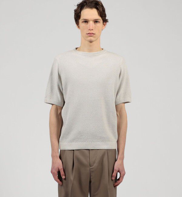 TOMORROWLAND MENS「TOMORROWLAND tricot コットンリネン クルーネックプルオーバーニット」|ニット・セーター|