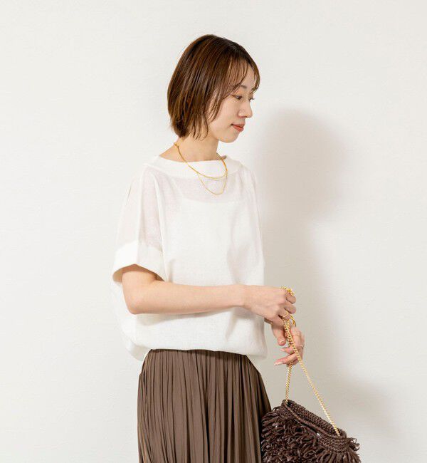 NOLLEY'S「《手洗い可能》コットンセルロースリラックスプルオーバー」|ニット・セーター|