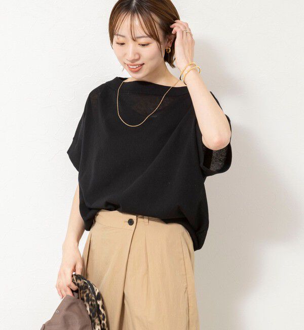 NOLLEY'S「《手洗い可能》コットンセルロースリラックスプルオーバー」|ニット・セーター|