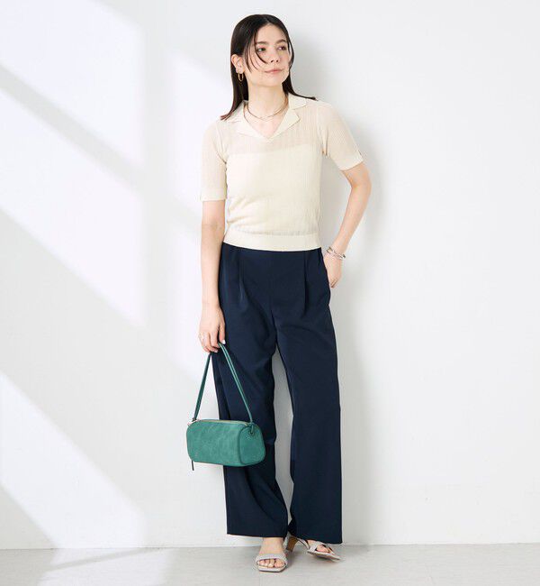 NOLLEY'S sophi「《セットアップ対応》ウォッシャブルツイルイージーワイドパンツ」|その他|