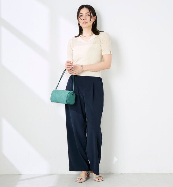 NOLLEY'S sophi「《セットアップ対応》ウォッシャブルツイルイージーワイドパンツ」|その他|