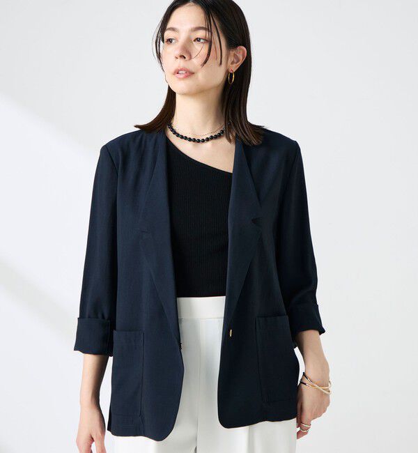 NOLLEY'S sophi「ウォッシャブルリネナチュールシアージャケット」|テーラードジャケット|