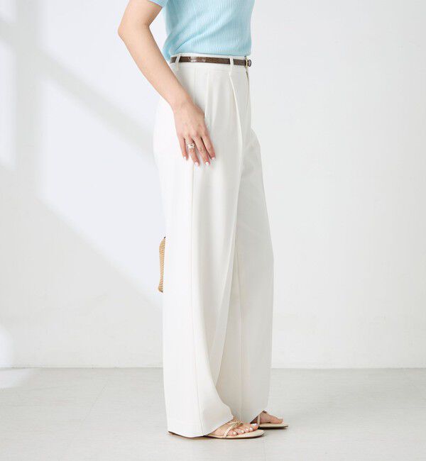 NOLLEY'S sophi「《セットアップ対応》ウォッシャブルドライツイルワイドパンツ」|その他|