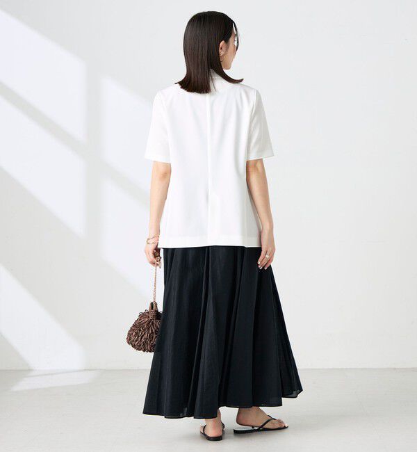 NOLLEY'S sophi「《セットアップ対応》ウォッシャブルドライツイルハーフスリーブジャケット」|テーラードジャケット|