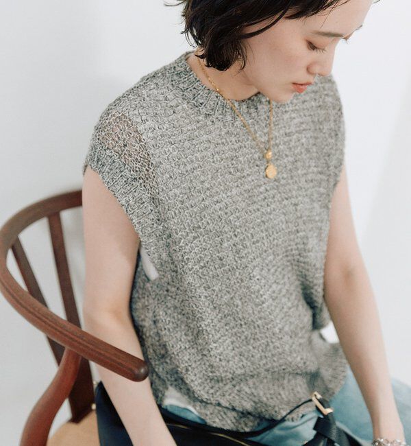  「予約【鮮度抜群】ラスティックニットベスト」|ニット・セーター|