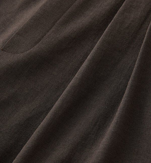  「予約【防シワ性/紫外線防止】リネンライクタックワイドスラックス」|チノ|