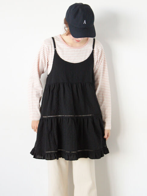 Samansa Mos2「《新色追加》はしごレースティアードキャミチュニック」|シャツ・ブラウス|