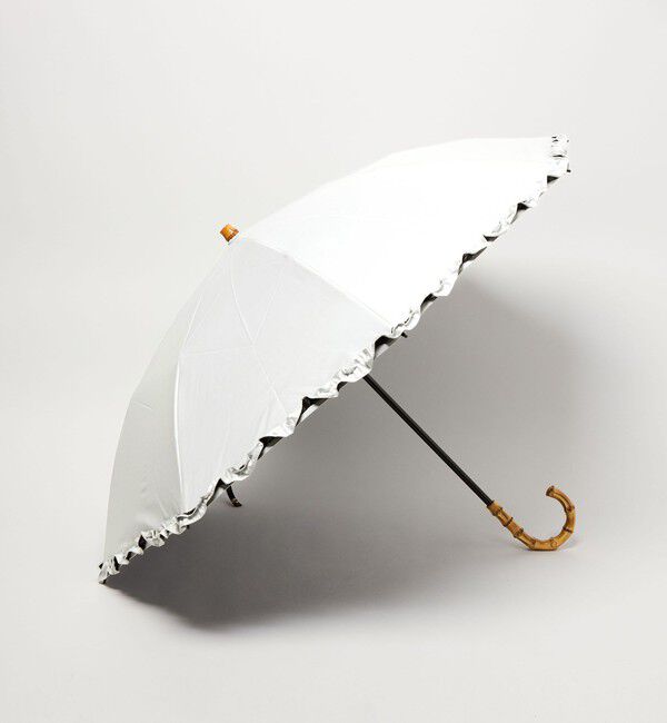 UNITED ARROWS green label relaxing「【別注】＜Wpc.＞UVO フリル 折りたたみ日傘 / アンブレラ 晴雨兼用」|傘|OFF WHITE
