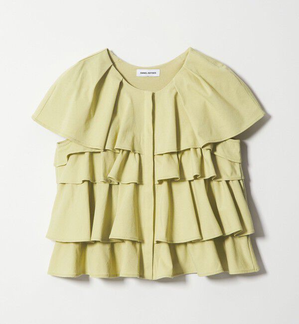 EMMEL REFINES「＜EMMEL REFINES＞EM ティアードフリル カットソー トップス」|Tシャツ・カットソー|LIME