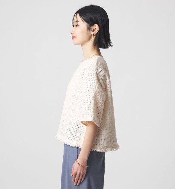 UNITED ARROWS green label relaxing「ラティス ツイードライク プルオーバー」|シャツ・ブラウス|