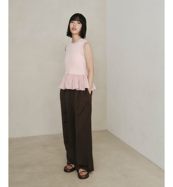 EMMEL REFINES「＜EMMEL REFINES＞EM スソバルーン ノースリーブ ニット」|ニット・セーター|