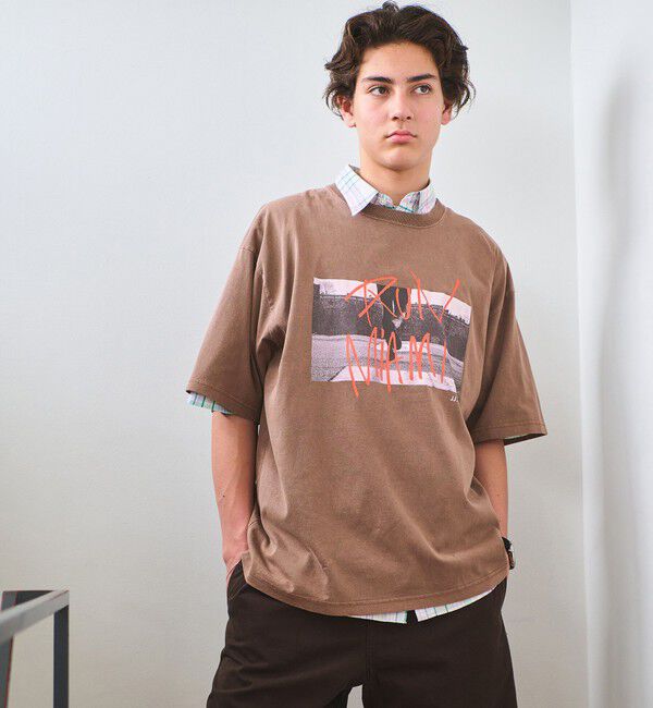 UNITED ARROWS green label relaxing「【別注】＜J.J.Mercer＞アスレチック 半袖 Tシャツ カットソー」|Tシャツ・カットソー|DK.BROWN