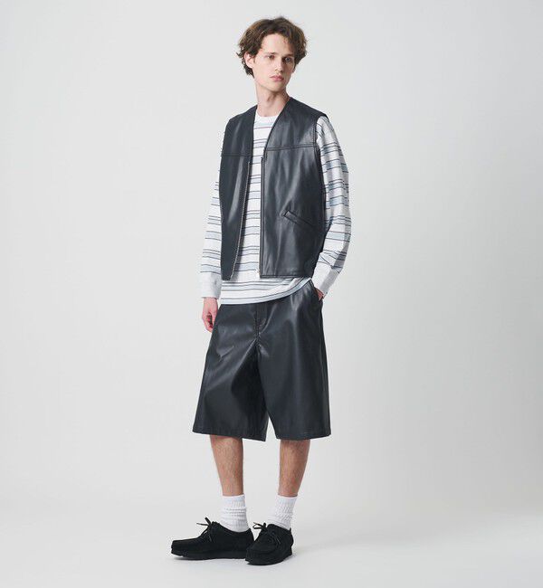 California General Store「＜CGS.＞レザー ライク ワーク ショートパンツ」|カーゴ|
