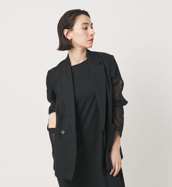 BEAUTY&YOUTH UNITED ARROWS「ポリエステル シアー ダブルジャケット ウォッシャブル」|テーラードジャケット|
