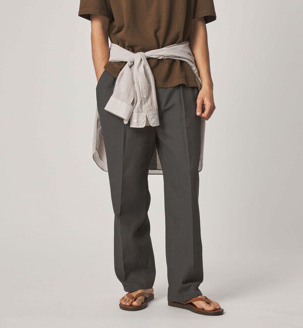 STEVEN ALAN「＜Steven Alan＞ PE/L BCR イン ツープリーツ ドレス トラウザーズ ハーフイージーII」|スラックス|