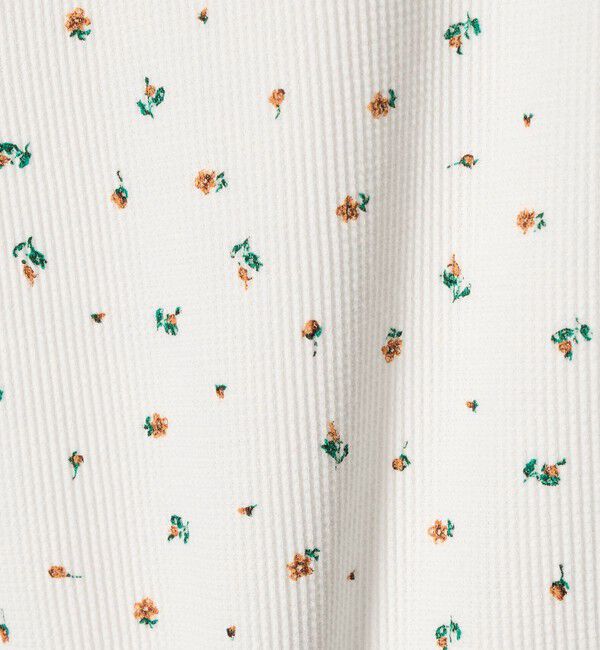 BEAUTY&YOUTH UNITED ARROWS「フラワー ワッフル ショートスリーブTシャツ」|Tシャツ・カットソー|