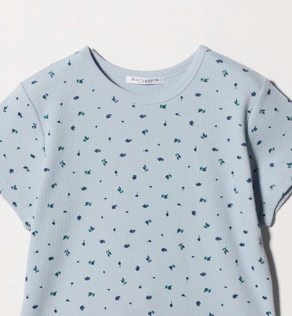 BEAUTY&YOUTH UNITED ARROWS「フラワー ワッフル ショートスリーブTシャツ」|Tシャツ・カットソー|