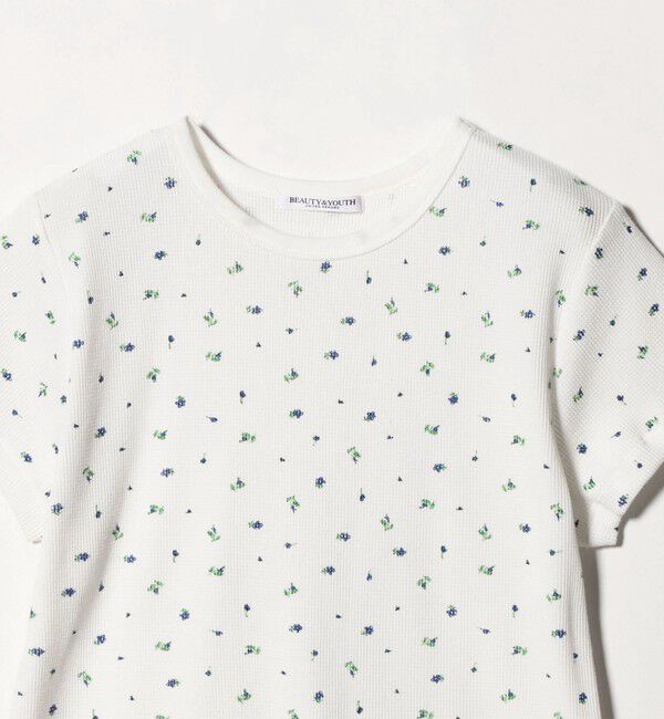 BEAUTY&YOUTH UNITED ARROWS「フラワー ワッフル ショートスリーブTシャツ」|Tシャツ・カットソー|