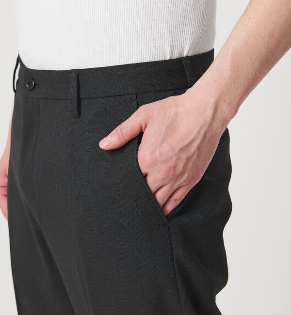 BEAUTY&YOUTH UNITED ARROWS「【WEB限定 WARDROBE SMART】フラックスライク テーパード アンクルパンツ【吸水速乾・UVカット】」|スラックス|