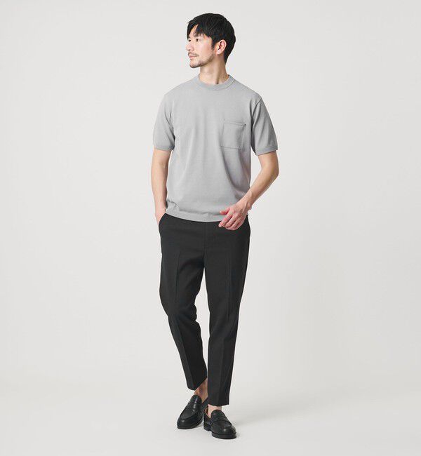 BEAUTY&YOUTH UNITED ARROWS「【WEB限定 WARDROBE SMART】フラックスライク テーパード アンクルパンツ【吸水速乾・UVカット】」|スラックス|