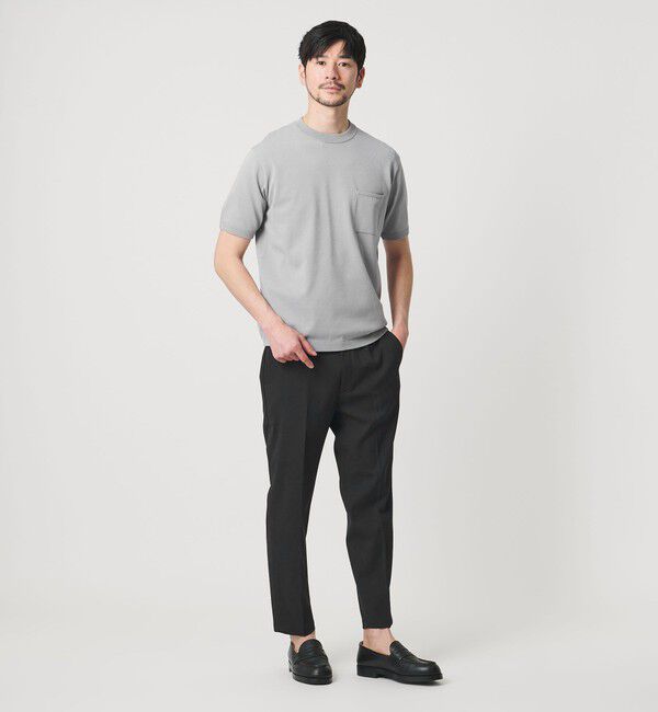 BEAUTY&YOUTH UNITED ARROWS「【WEB限定 WARDROBE SMART】フラックスライク テーパード アンクルパンツ【吸水速乾・UVカット】」|スラックス|