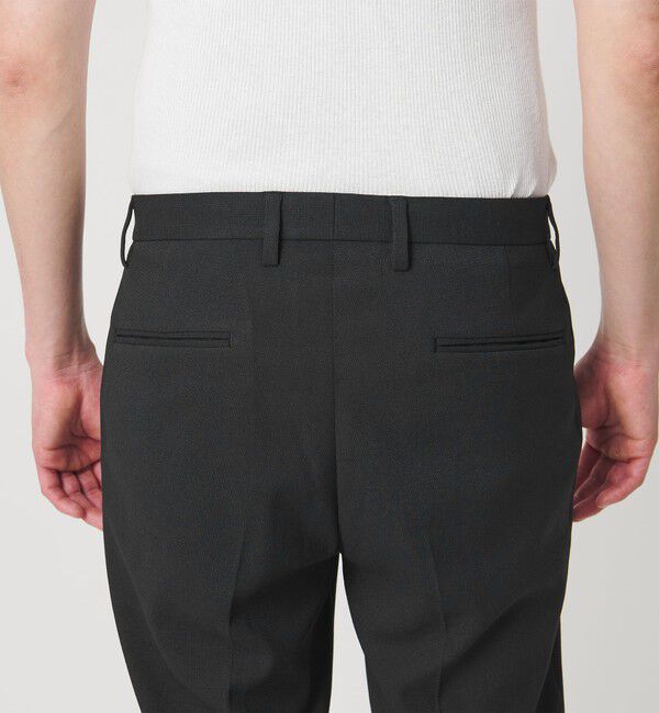 BEAUTY&YOUTH UNITED ARROWS「【WEB限定 WARDROBE SMART】フラックスライク テーパード アンクルパンツ【吸水速乾・UVカット】」|スラックス|