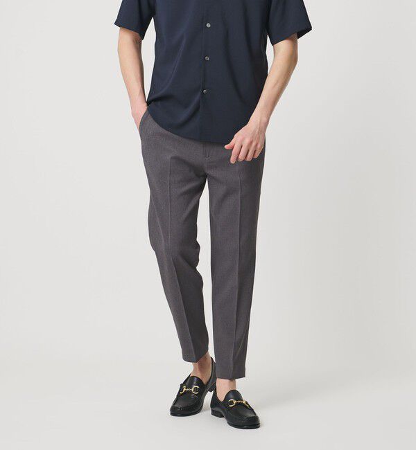 BEAUTY&YOUTH UNITED ARROWS「【WEB限定 WARDROBE SMART】フラックスライク テーパード アンクルパンツ【吸水速乾・UVカット】」|スラックス|