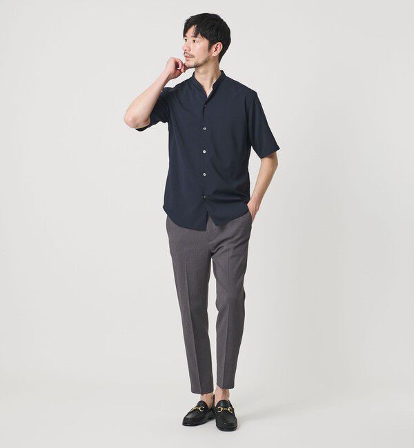 BEAUTY&YOUTH UNITED ARROWS「【WEB限定 WARDROBE SMART】フラックスライク テーパード アンクルパンツ【吸水速乾・UVカット】」|スラックス|