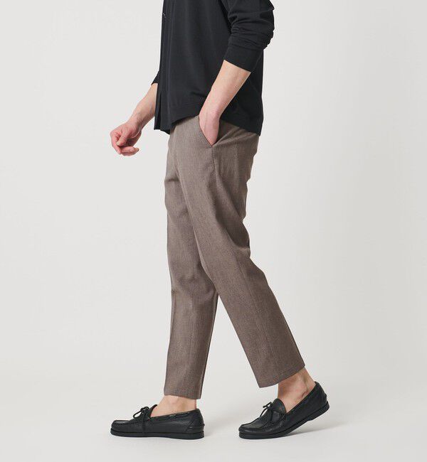 BEAUTY&YOUTH UNITED ARROWS「【WEB限定 WARDROBE SMART】フラックスライク テーパード アンクルパンツ【吸水速乾・UVカット】」|スラックス|