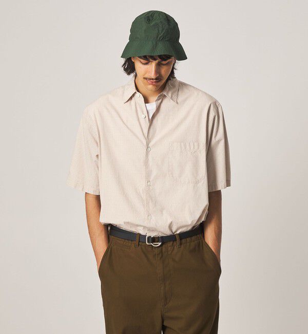 STEVEN ALAN「＜Steven Alan＞ シボチェック レギュラーカラー ショートスリーブ シャツ BOX」|シャツ・ブラウス|