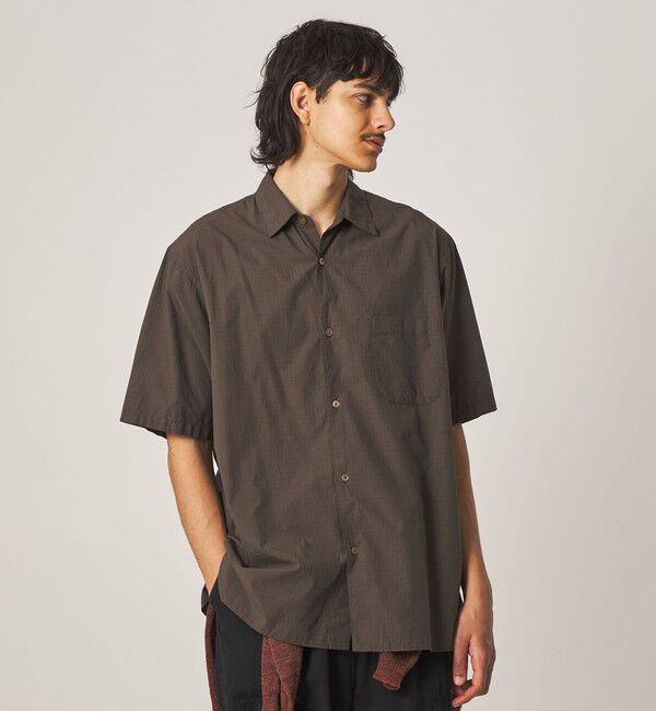 STEVEN ALAN「＜Steven Alan＞ シボチェック レギュラーカラー ショートスリーブ シャツ BOX」|シャツ・ブラウス|