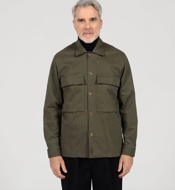 TOMORROWLAND MENS「【別注】GUY ROVER コットンツイル オーバーシャツ」|ブルゾン・スタジャン|