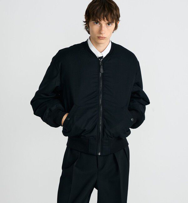 Edition「Super120's カレッジフラノ MA-1ブルゾン」|ブルゾン・スタジャン|