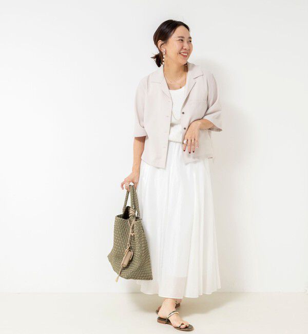 NOLLEY'S sophi「《セットアップ対応》ウォッシャブルエアリージョーゼットショートシャツ」|シャツ・ブラウス|