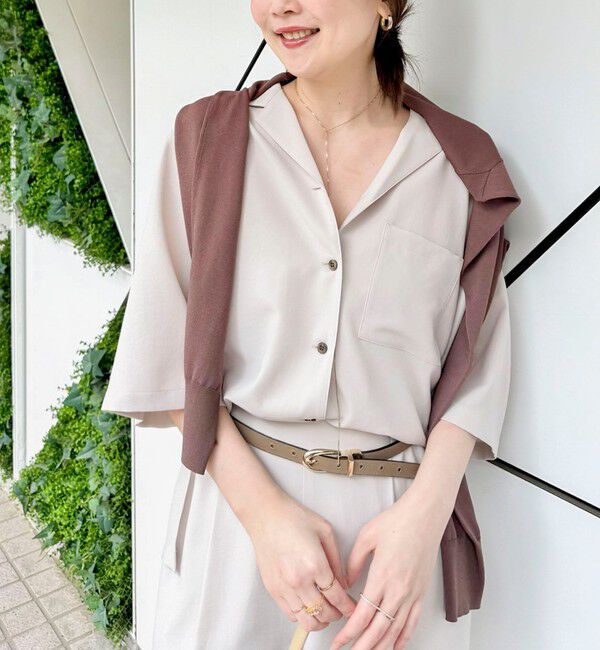 NOLLEY'S sophi「《セットアップ対応》ウォッシャブルエアリージョーゼットショートシャツ」|シャツ・ブラウス|