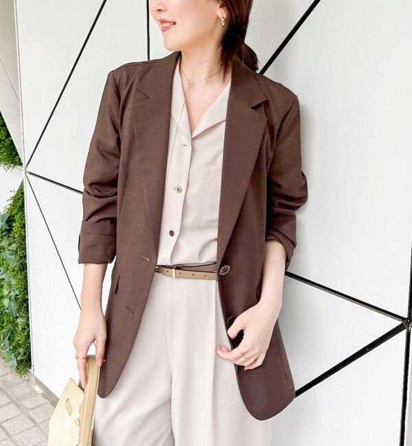 NOLLEY'S sophi「《セットアップ対応》ウォッシャブルエアリージョーゼットショートシャツ」|シャツ・ブラウス|