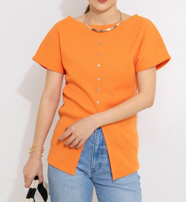 NOLLEY'S「ウォッシャブルスリット2WAYプルオーバー」|Tシャツ・カットソー|