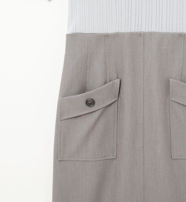 NOLLEY'S sophi「ウォッシャブルポロニットタイトスカートドッキングワンピース」|ワンピース|