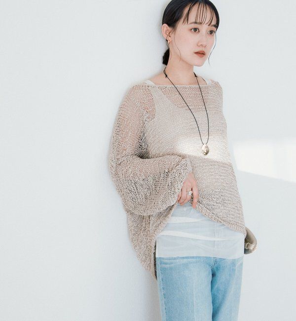  「予約【ご好評につき新色追加！】テープヤーンボートネックニット」|ニット・セーター|
