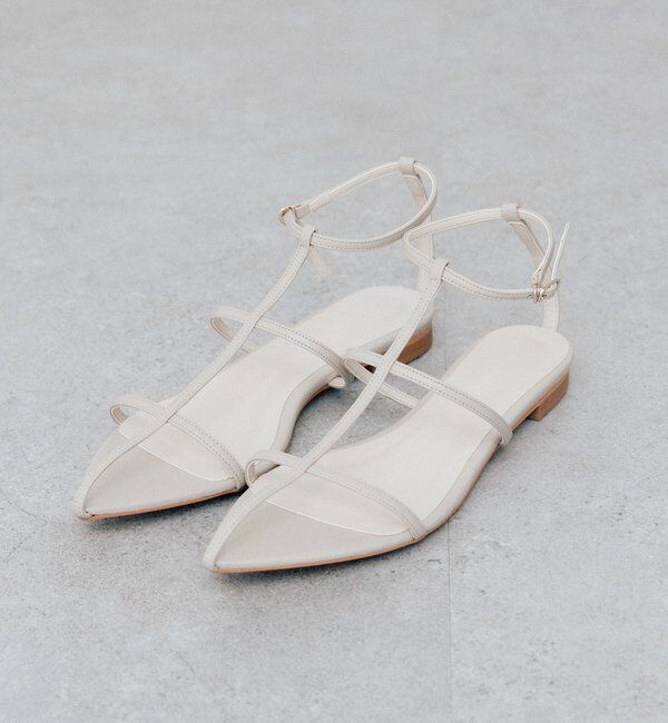  「予約【抜け感】ポインテッドラインサンダル」|サンダル|