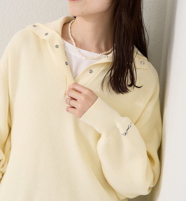  「スウェットライクヘンリーニット」|ニット・セーター|