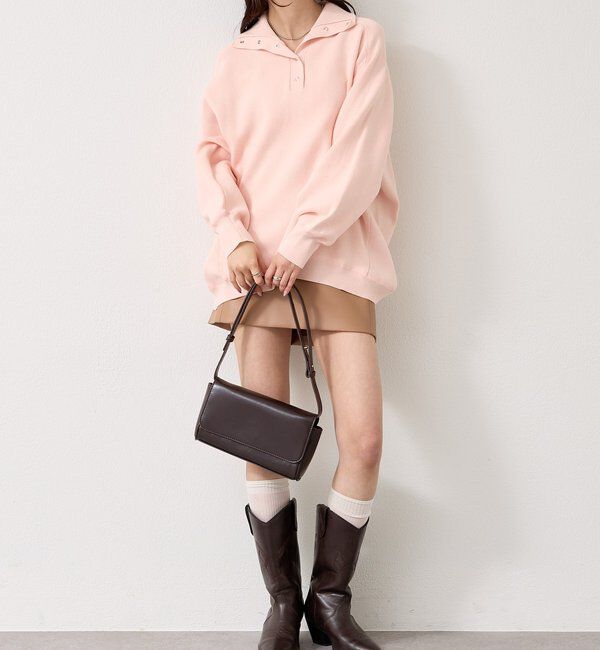  「スウェットライクヘンリーニット」|ニット・セーター|