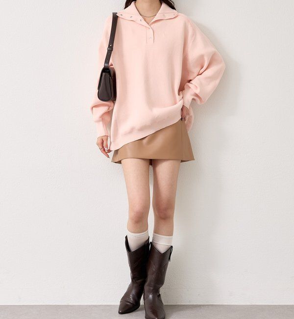  「スウェットライクヘンリーニット」|ニット・セーター|