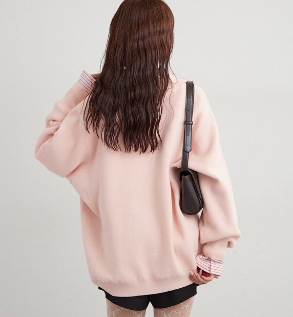  「スウェットライクヘンリーニット」|ニット・セーター|